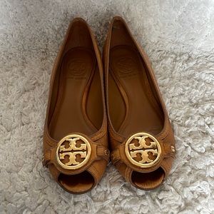 Tory Burch peel toe wedges